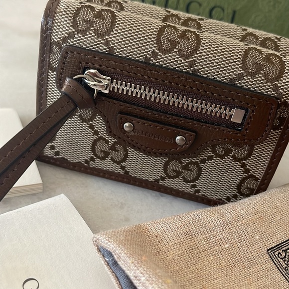 New Authentic GUCCI BALENCIAGA Collab Wallet - Limited Edition! Brown GG Canvas - Picture 5 of 17